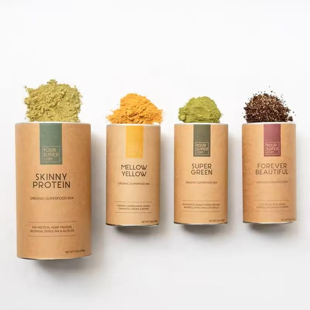 Tubo redondo biodegradable del cilindro de papel de la avena del grano de café del té del envase del polvo respetuoso del medio ambiente para el acondicionamiento de los alimentos