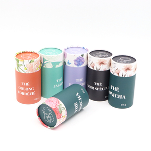 Caja amistosa del cilindro de la cartulina de la categoría alimenticia de Eco con el tubo de papel de la cubierta metálica que empaqueta para el té del café de las nueces