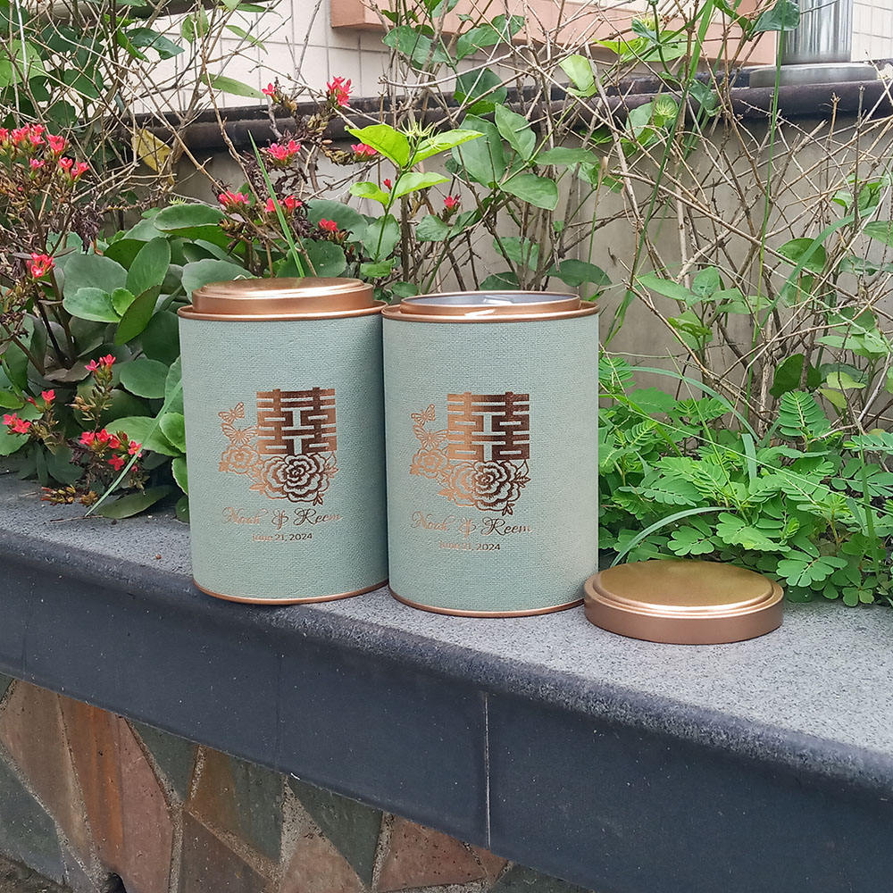 Cilindro redondo impreso personalizado, contenedores de almacenamiento de cartón, cubierta metálica para café, té, envasado de alimentos, cilindro redondo de papel