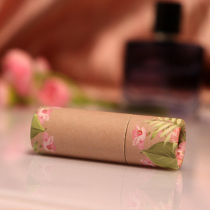 Tubo de papel desodorante Kraft reciclado de alta calidad para barra de loción, tubo de papel personalizado para barra de labios, tubo de bálsamo labial de papel personalizado