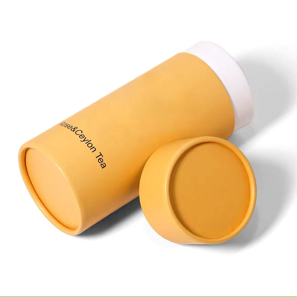 Tubo de papel personalizado de la avena del grano de café del té del envase del polvo de la cartulina del cilindro para el empaquetado del papel de calidad alimentaria