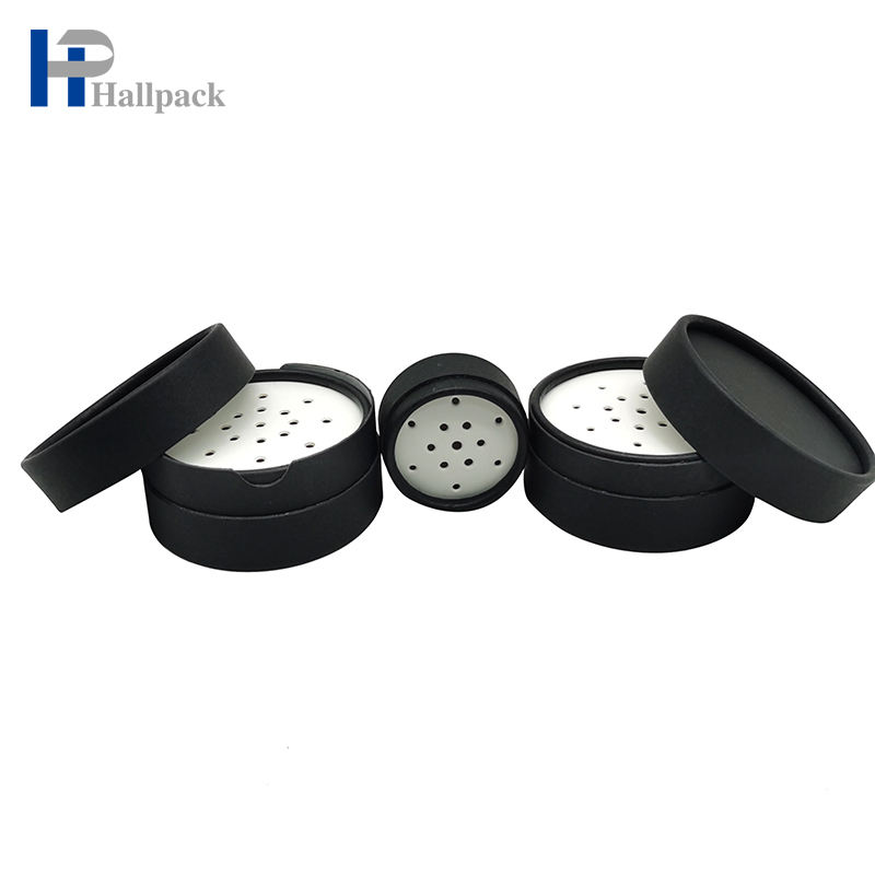 Tubo de papel personalizado de nuevo diseño con embalaje de caja de polvo compacto con tamiz