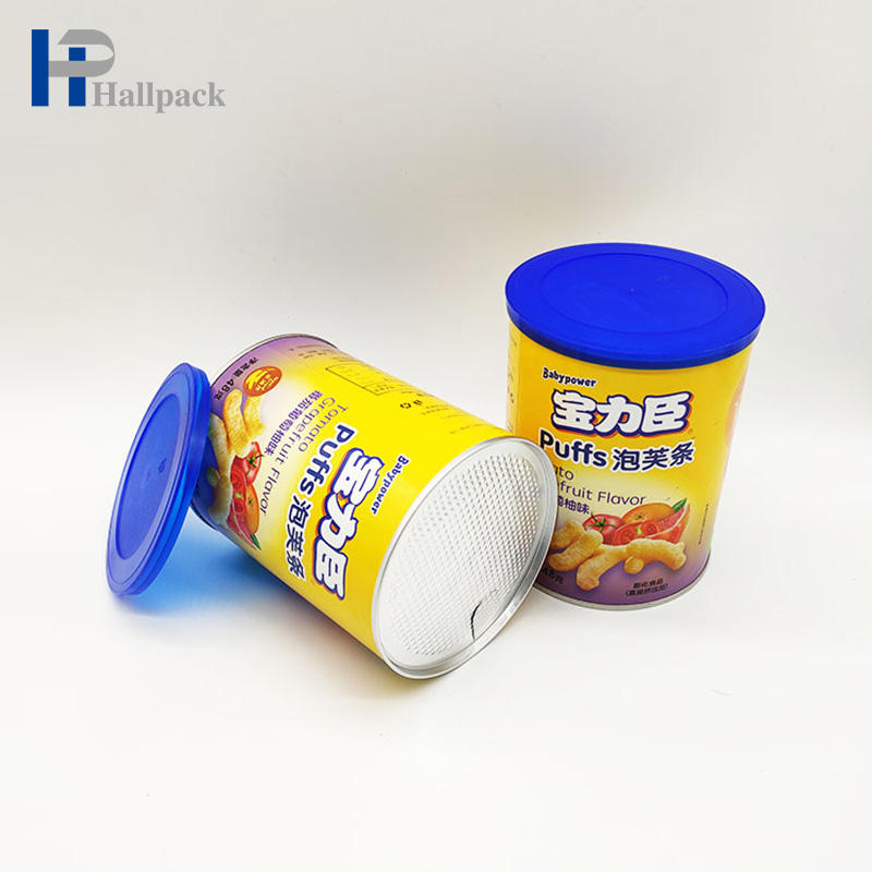 El papel de Kraft de la tapa fácil despega el tubo de papel superior claro del tubo con la tapa del metal