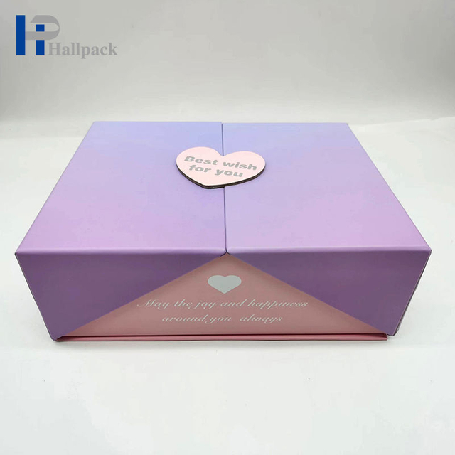 Tire a la caja de papel de ambos lados personalizada imprimiendo la caja de regalo del mejor deseo