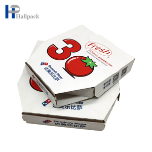 Caja de pizza para llevar de pizza de embalaje corrugado impresa personalizada barata
