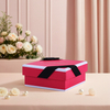 Caja de regalo de dulces de boda pequeña de lujo, caja rígida con brillo, laminación mate de lámina dorada y manejo de impresión que desaparece