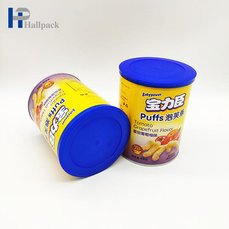 Hoja del tubo de la cartulina del Libro Blanco de los tubos del papel de embalaje alineada con las tapas de la lata