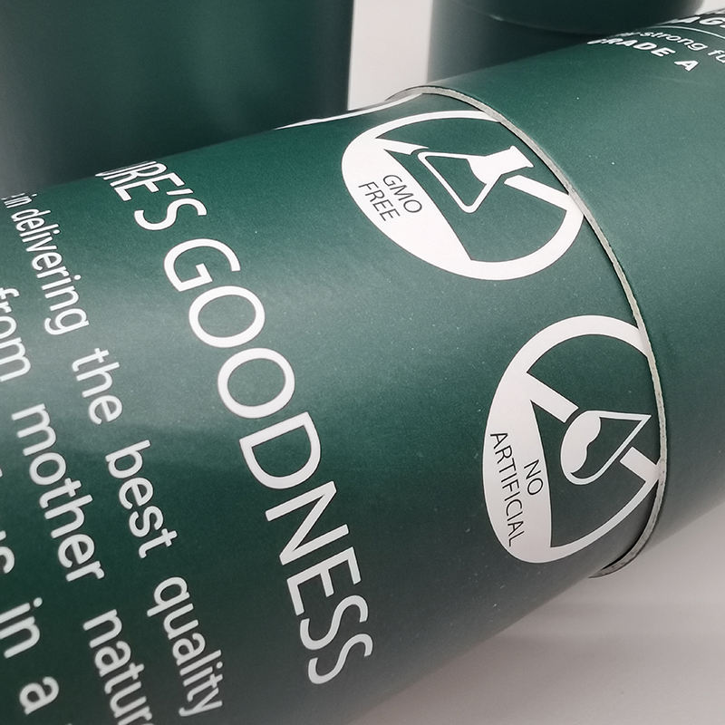 Tubo de papel de empaquetado de la botella de aceite de la esencia del tubo de papel cosmético redondo verde