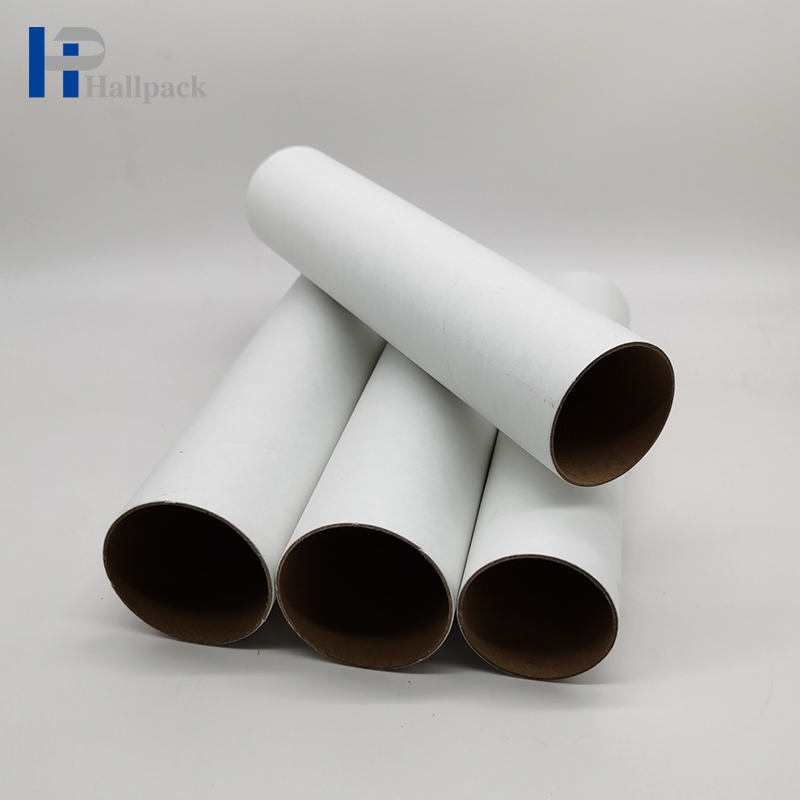Tubo de papel de envío blanco de cilindro biodegradable personalizado de suministro de fábrica
