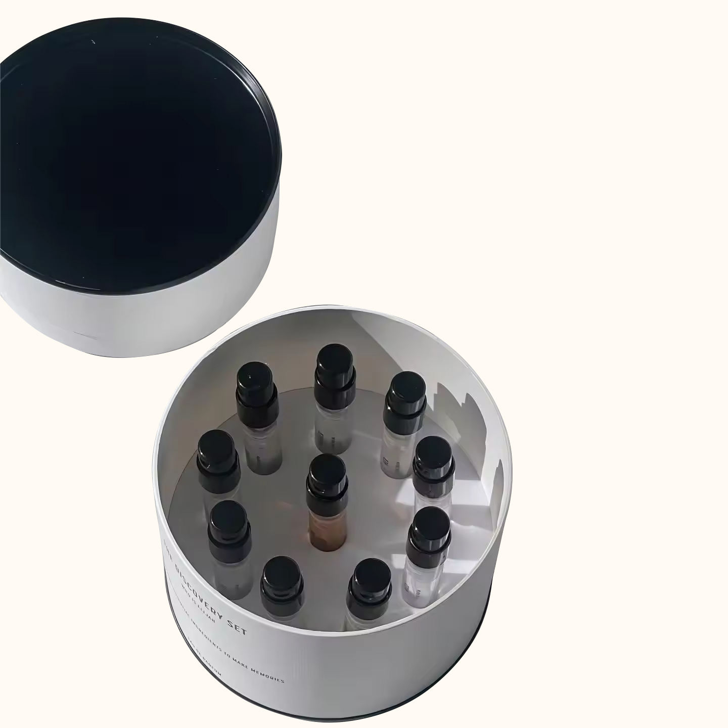 Tubo de embalaje de papel con forma biodegradable, diseño personalizado, Perfume, lápiz labial, aceite esencial artesanal, superficie de relieve en polvo suelto