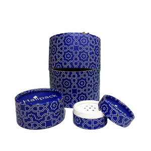 Hallpack modificó la caja del tubo redondo para requisitos particulares para el empaquetado del cilindro de papel del paquete cosmético del polvo seco