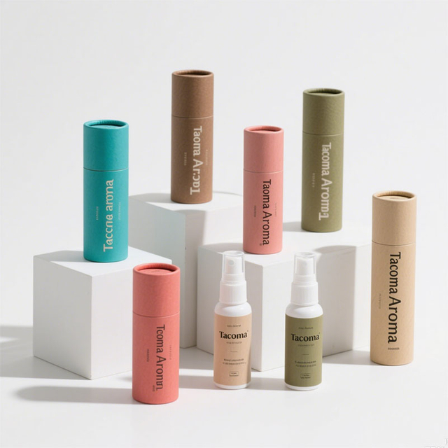 Embalaje de tubo de papel de diseño personalizado ecológico para botella de perfume
