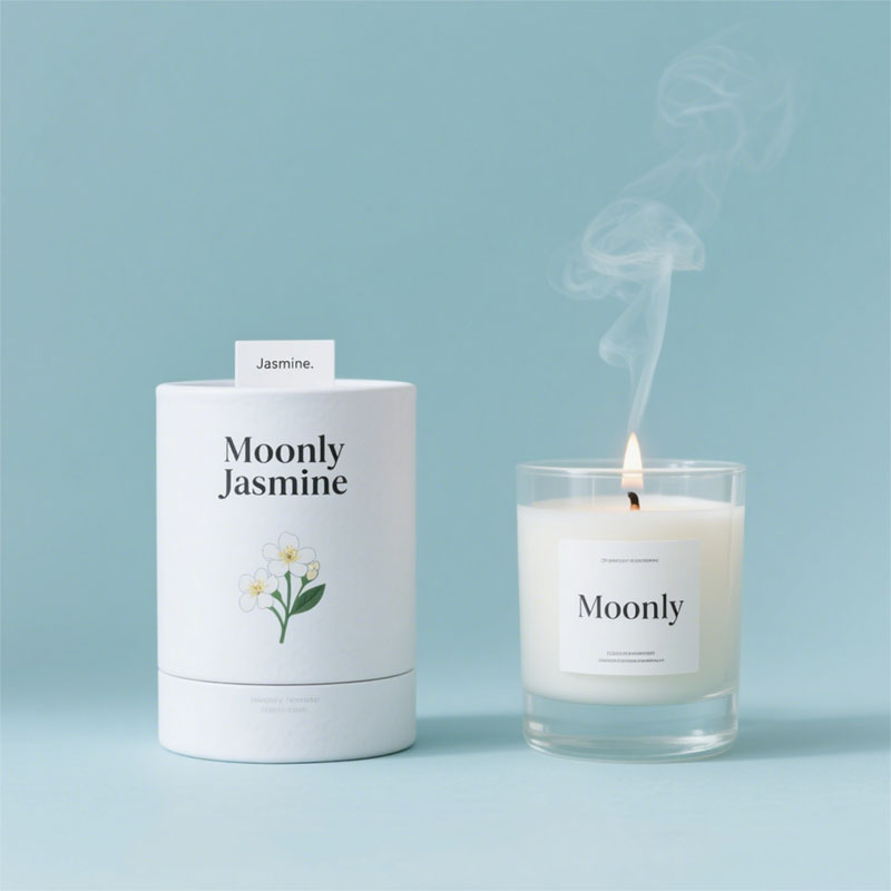 Embalaje cosmético de cilindro de papel personalizado reciclable para botes de velas