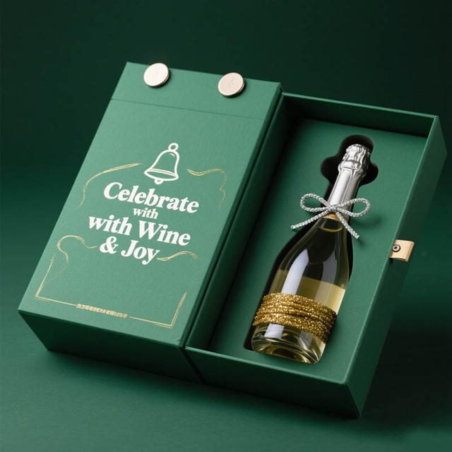 Material reciclable Kraft Christmas Gift Wine Perfume Bottle Cajas