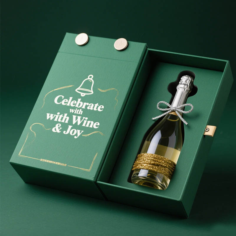 Material reciclable Kraft Christmas Gift Wine Perfume Bottle Cajas