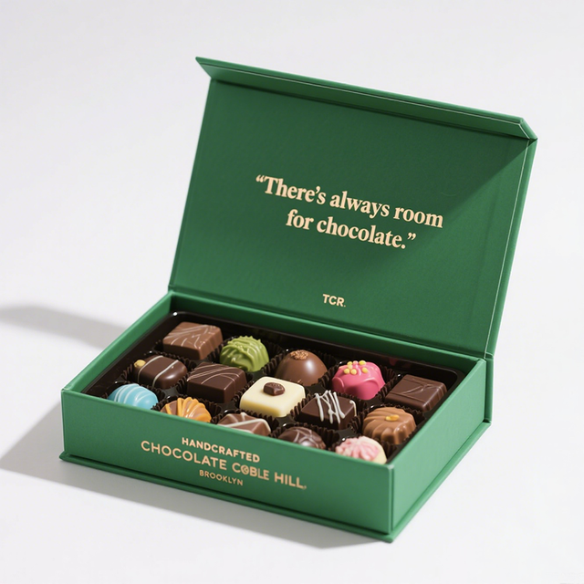 Biodegradable Logotipo personalizado de cajas de regalo de Navidad para chocolates galletas de dulces