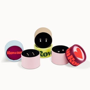 Caja cilíndrica de cartón para joyería de lujo personalizada, caja de tubo redondo empaquetada para reloj, pendientes de piedras preciosas, pulsera, collar, anillo