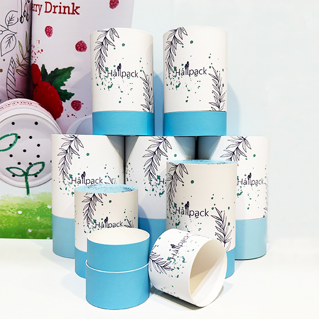 Embalaje de papel Kraft de borde plano ecológico Hallpack para embalaje de tubos de cartón artesanales de rompecabezas de moda para velas