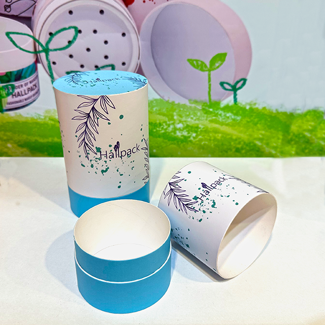 Embalaje de papel Kraft de borde plano ecológico Hallpack para embalaje de tubos de cartón artesanales de rompecabezas de moda para velas