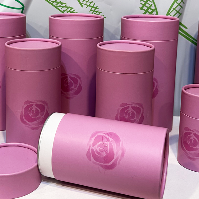 Paquete despegable fácil personalizado biodegradable Hallpack para embalaje de cilindro de papel para café, té y chocolate
