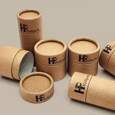 Paquete de caja de tubo redondo empaquetado cartón cosmético personalizado biodegradable para brotes de algodón de bambú
