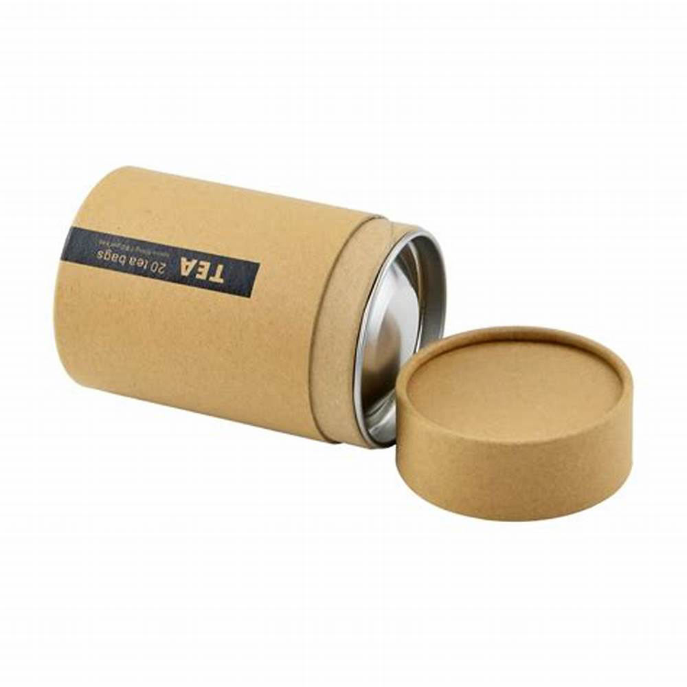 Paquete de caja de tubo redondo empaquetado en cartón modificado para requisitos particulares amistoso de la categoría alimenticia del diseño de Eco para el té del café