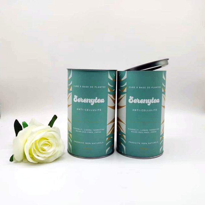 Tubo de papel de calidad alimentaria de alta calidad, embalaje de té estilo lata, embalaje de tubo biodegradable, embalaje de tubo de papel personalizado para alimentos