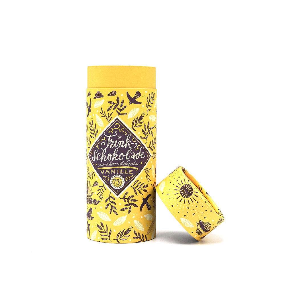 Cilindro ecológico biodegradable, cartón de calidad alimentaria, té, azúcar, café, tubo, cilindro de papel de embalaje para té suelto