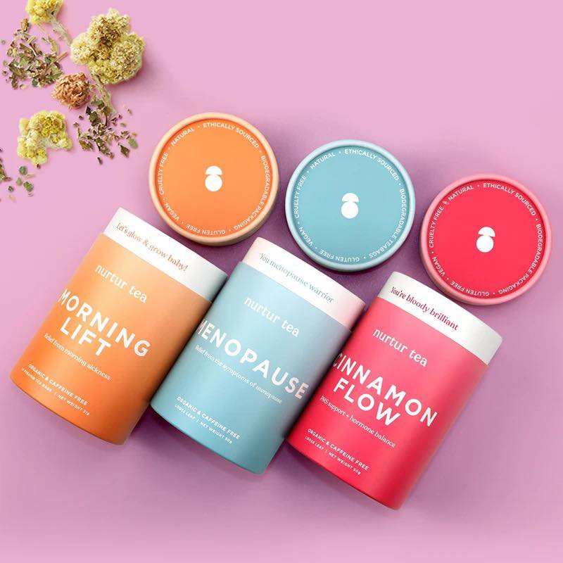 El logotipo caliente de la venta imprimió la caja reciclable del cilindro de empaquetado del té de la cartulina del papel del tubo redondo de Kraft