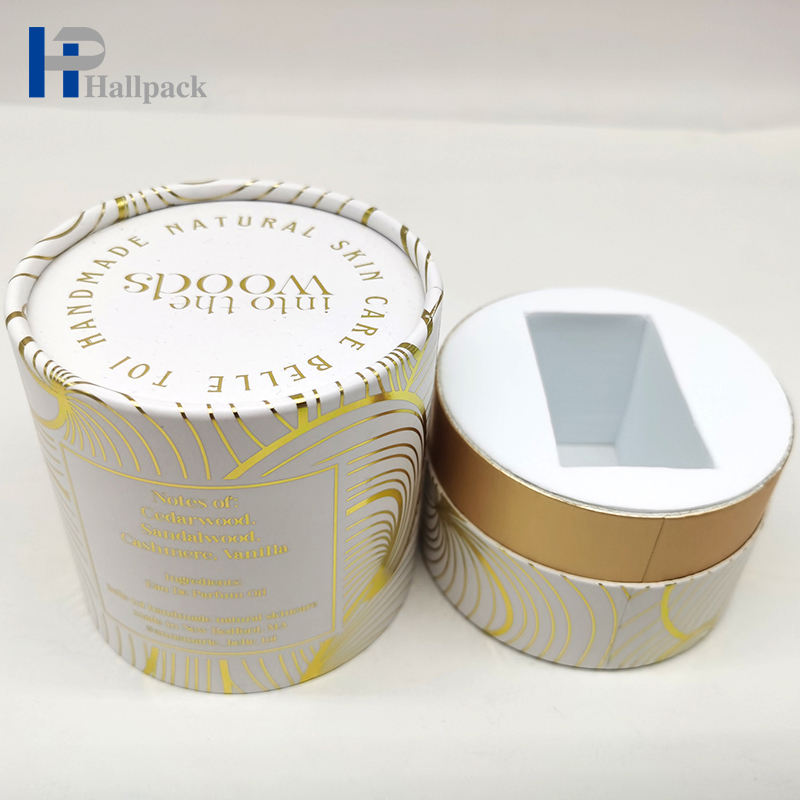 Modifique el cilindro de papel para requisitos particulares para el tarro que empaqueta la caja de papel del tubo redondo de la botella de aceite esencial