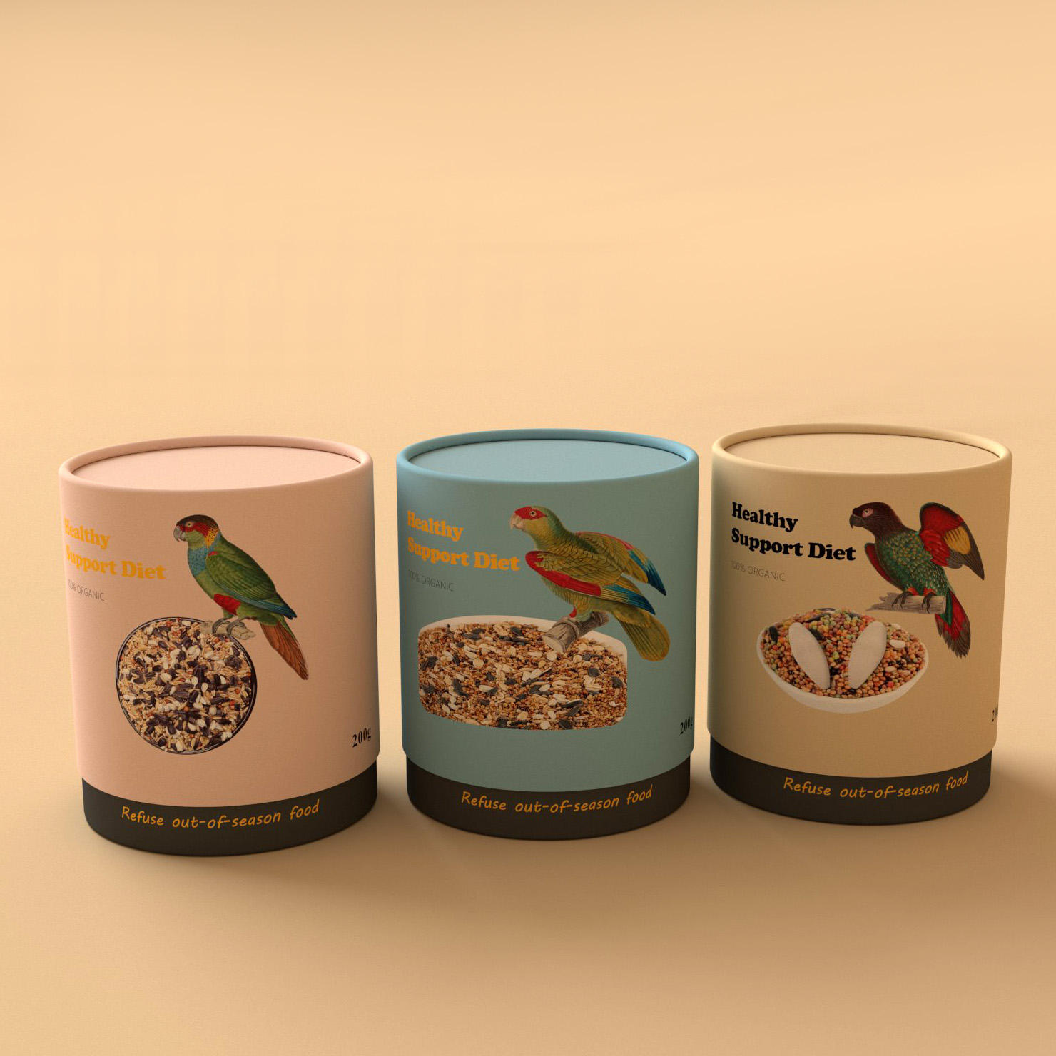 Cilindro biodegradable personalizado, embalaje de tubo de cartón de papel para alimentos, recipiente de té Premium, embalaje de caja de tubo para paquete de té suelto
