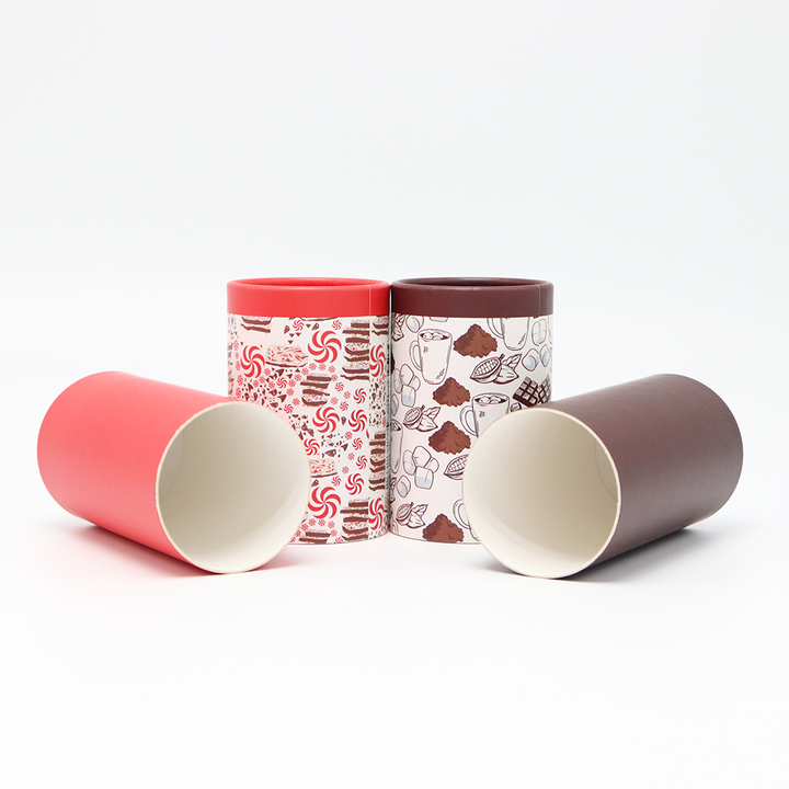 Tubo de papel de caja cilíndrica de cartón de embalaje de calidad alimentaria personalizado respetuoso con el medio ambiente para pan, pastel, galleta, chocolate