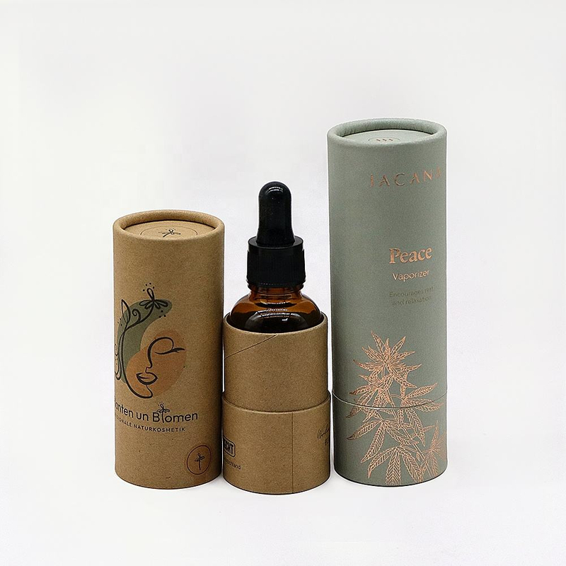 Personalizar 10ml 15ml 20ml 30ml 50ml 100ml Cartón Kraft reciclado Blanco Marrón Negro Tubo de papel de embalaje cosmético