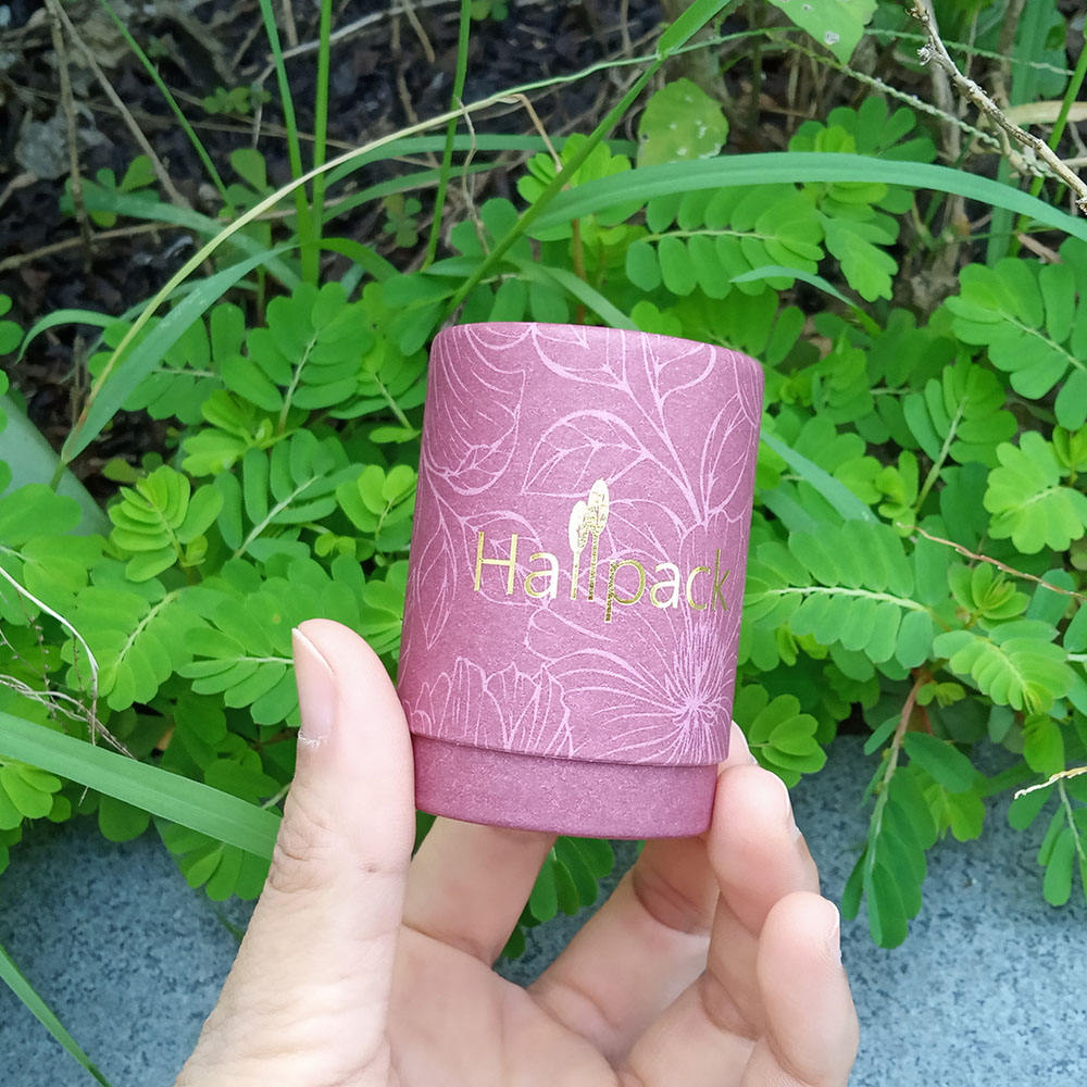 Tubo de caja redonda de cartón de embalaje de tubo de papel de té de vela negra Kraft de cartón cilíndrico 100% reciclado con tamaño personalizado
