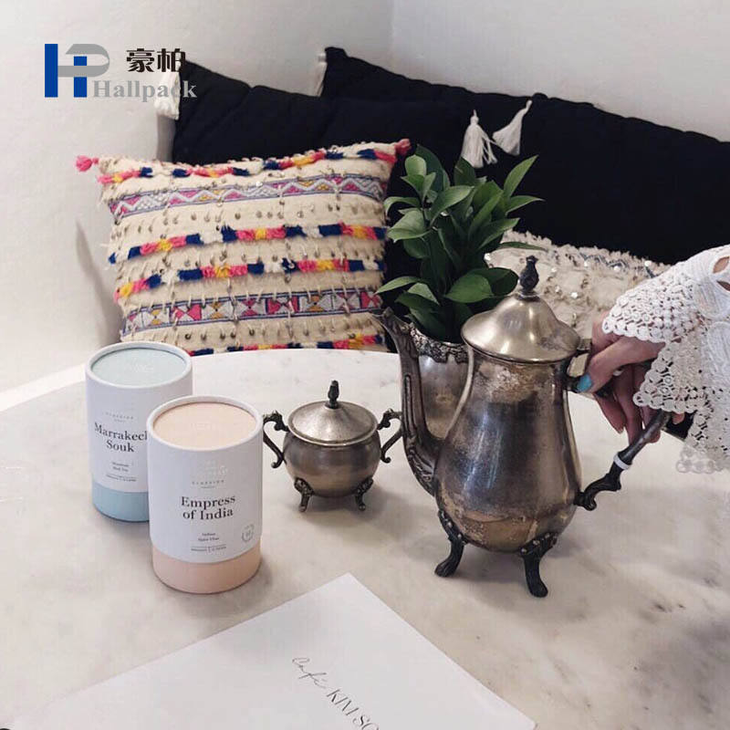 Bio tubo amistoso de Kraft del papel del tubo del papel de categoría alimenticia del bote del té para la comida