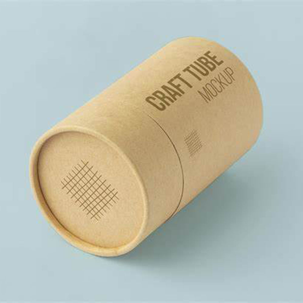 Paquete de caja de tubo redondo empaquetado en cartón de calidad alimentaria, diseño personalizado ecológico, para nueces, café, té