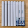 Tubo de caja de papel de correo Kraft ecológico marrón de alta calidad, embalaje de tubo de papel artesanal de envío personalizado, color blanco