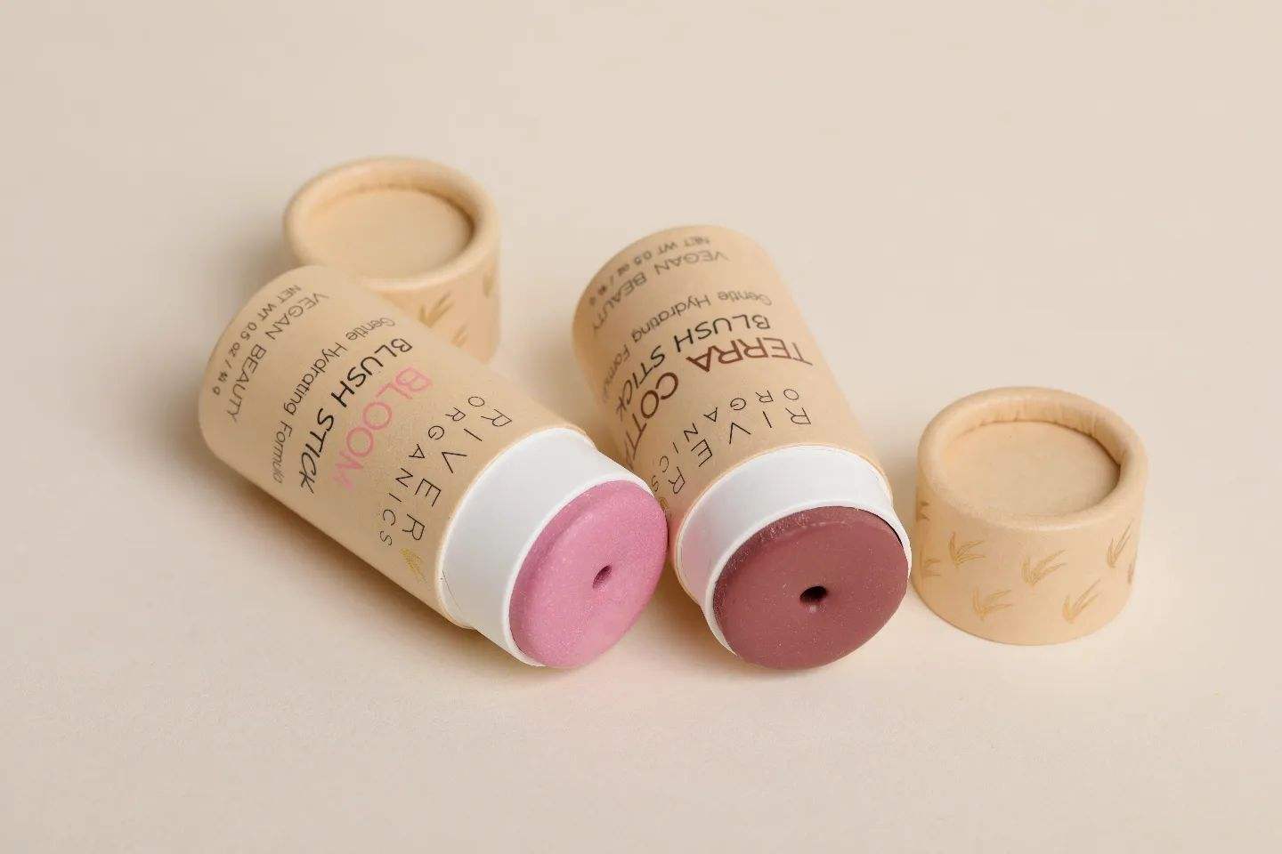 Tubo de papel push-up biodegradable de alta calidad para embalaje de cilindro de lápiz labial para almacenamiento ecológico