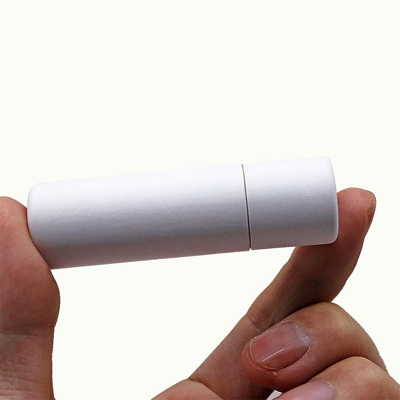 Tubo de papel Kraft de 0,4 oz, núcleo de tubo de embalaje de papel blanco, deadorant biodegradable, brillo de labios, tubo de bálsamo labial de papel Push Up