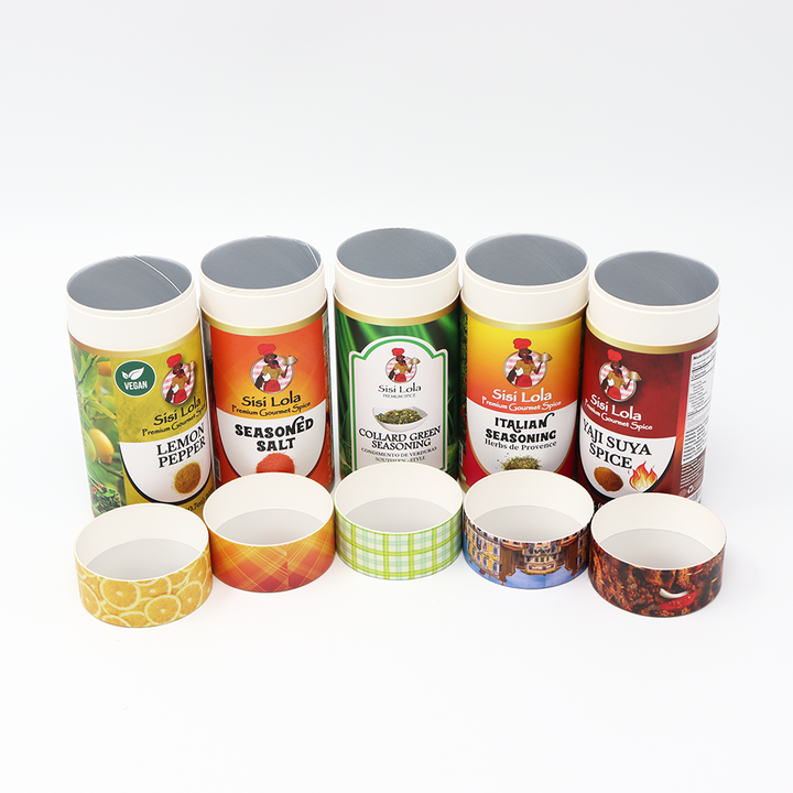 Tubo de encargo amistoso del papel de la caja del cilindro de la cartulina de la categoría alimenticia de Eco que empaqueta para la especia gastrónomo superior de la nutrición