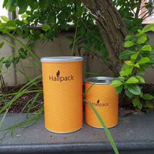 Caja de tubo de papel de embalaje de cilindro de cartón con impresión de logotipo personalizado reciclado, venta al por mayor, con tapa larga, vela de hierro, té y café