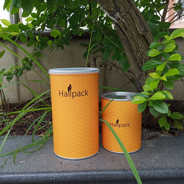 Caja de tubo de papel de embalaje de cilindro de cartón con impresión de logotipo personalizado reciclado, venta al por mayor, con tapa larga, vela de hierro, té y café