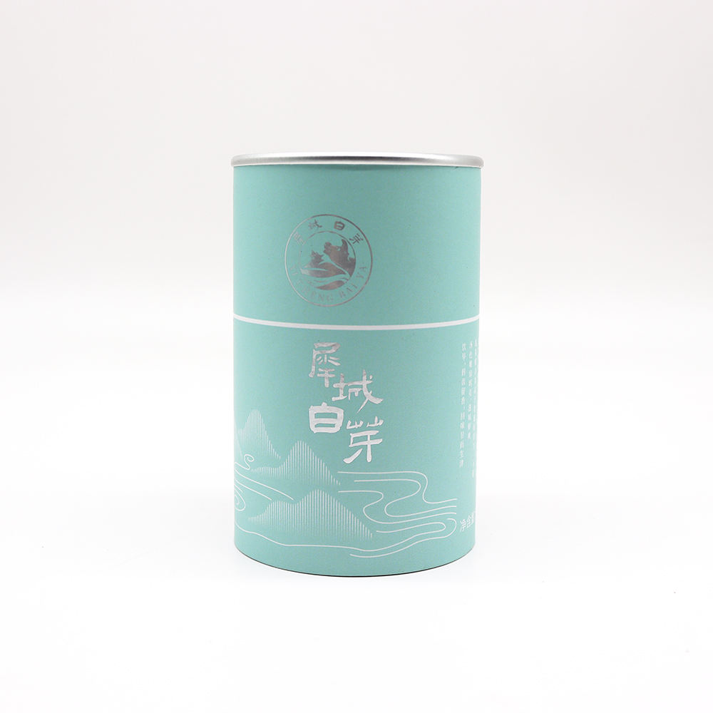 Cajas de tubo con logotipo impreso té circular de embalaje ecológico, caja de regalo personalizada con cilindro de papel de diseño personalizado