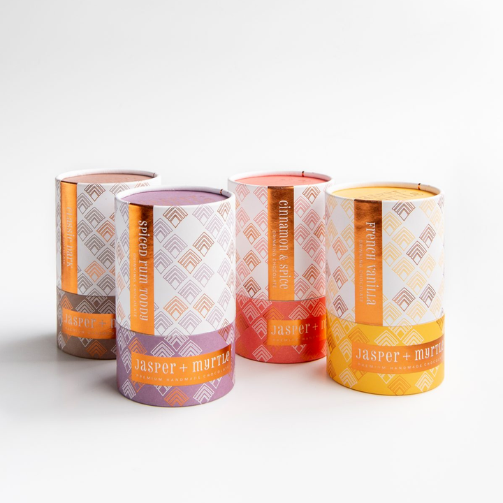 Envases de tubos biodegradables de alta calidad para té, café, chocolate, embalaje de tubos de papel personalizados de calidad alimentaria, caja de tubos ecológica