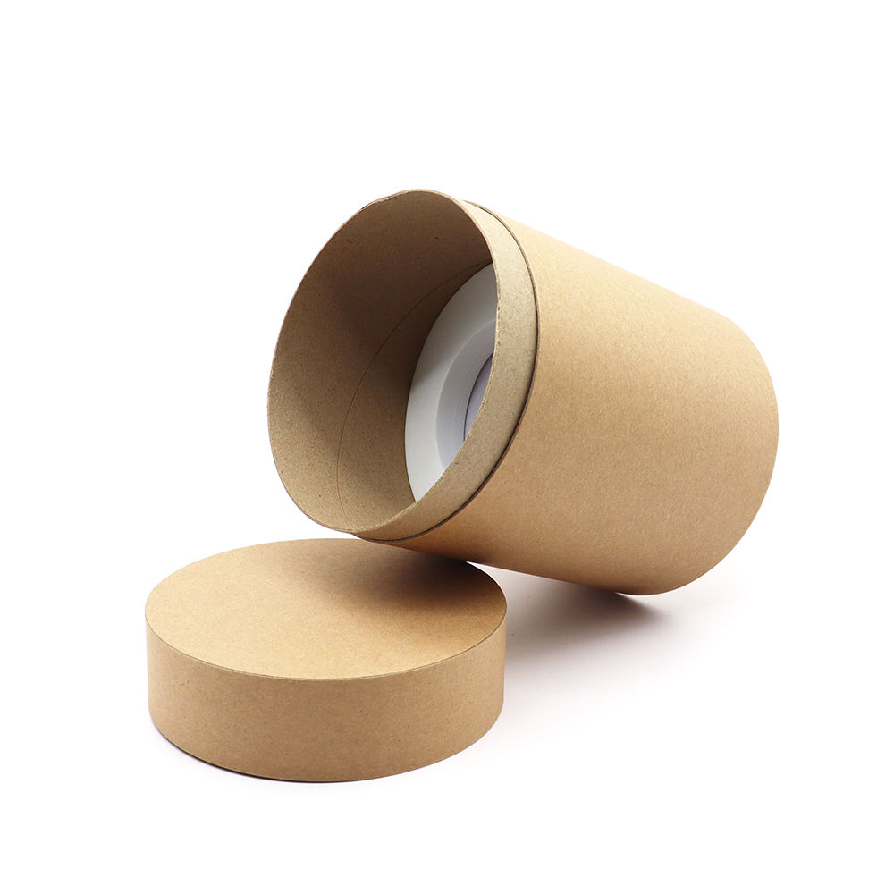 Embalaje de tubo de papel de té y café, tubo redondo de borde plano de cartón biodegradable de tamaño personalizado respetuoso con el medio ambiente