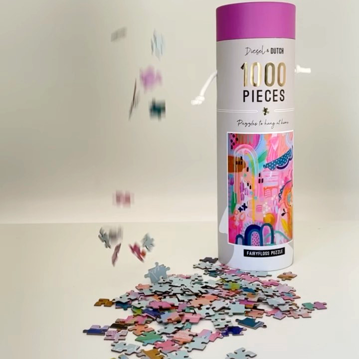 Caja de tubo redondo de impresión personalizada, embalaje de papel Kraft ecológico para velas, embalaje de tubo de cartón artesanal de rompecabezas a la moda