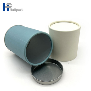 Tubos de papel de fondo de hierro incorporados con cubierta de hierro para embalaje de té personalizado reciclado