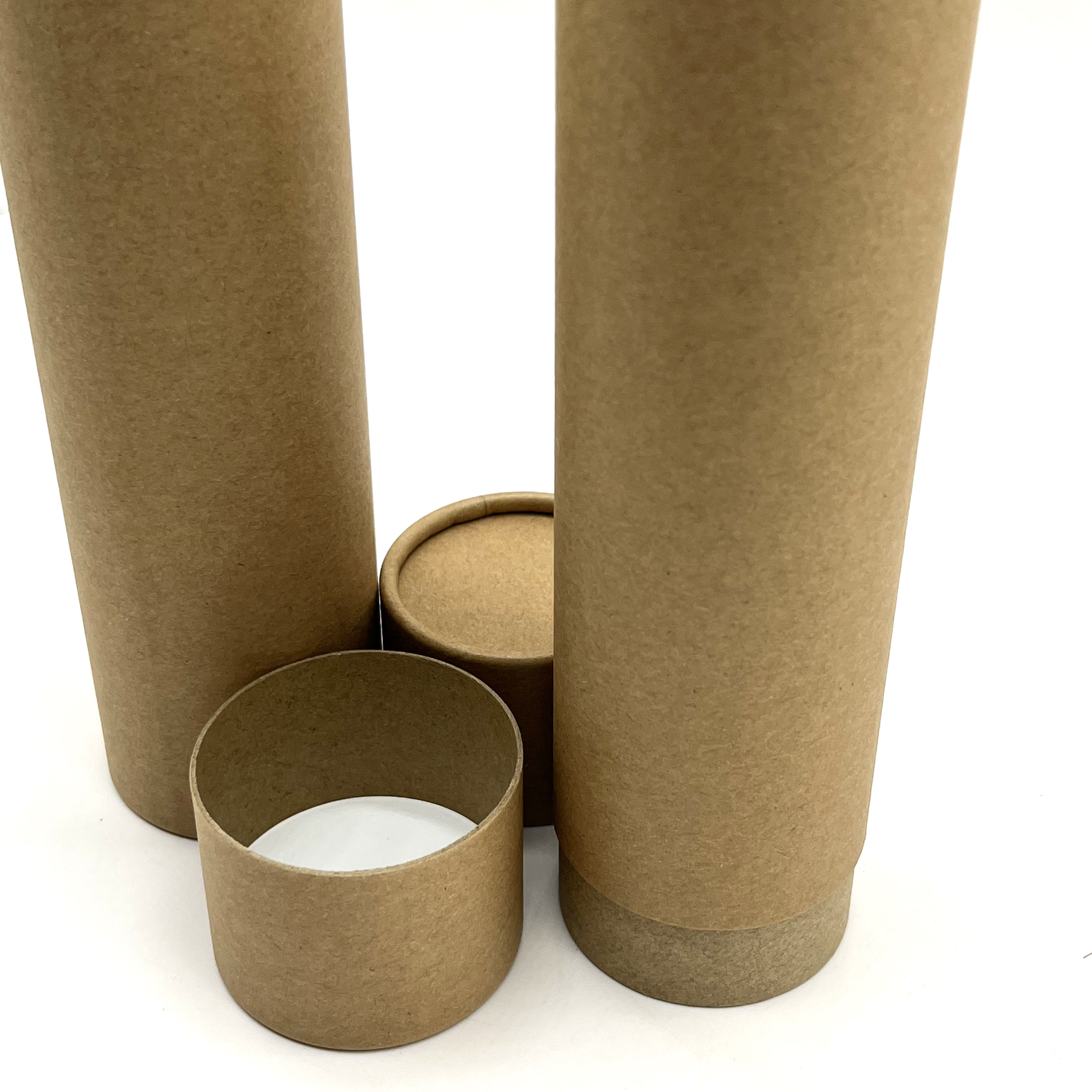 Tubo de papel redondo de Brown Kraft, tubo de papel de relleno de bálsamo de papel artístico