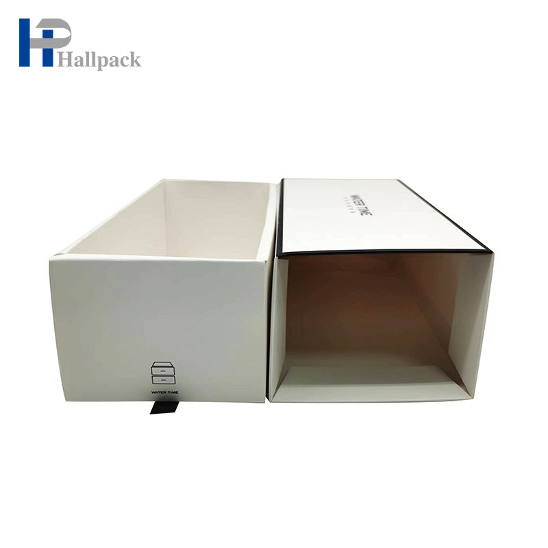 Caja de embalaje de papel de regalo de caja de papel tipo cajón de marca personalizada