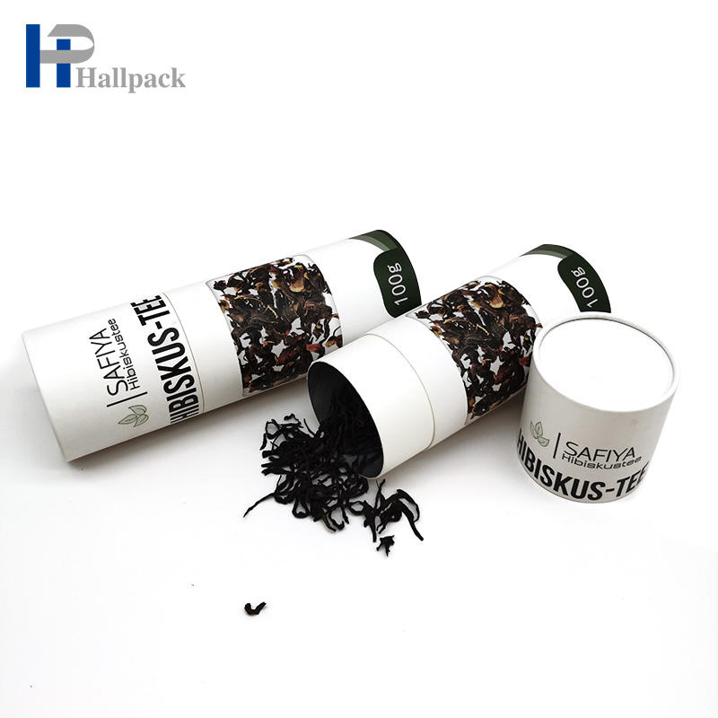 Etiqueta autoadhesiva personalizada Tubo de papel Embalaje de tubo de papel para alimentos y té